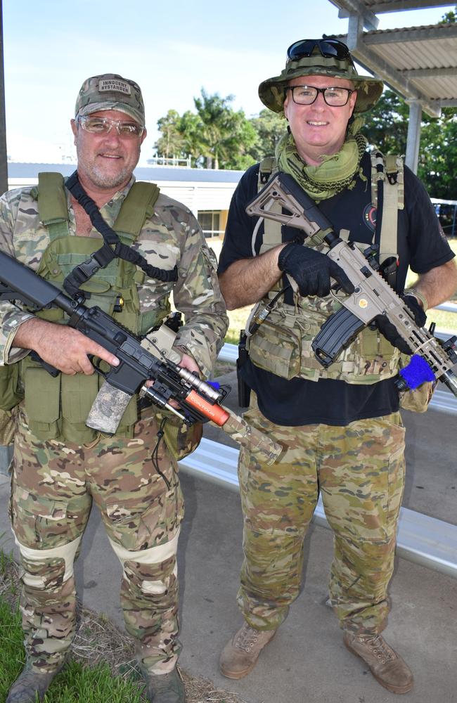 Darren Vegh and Justin Lea at Mackay Urban Gelsoft Games event at Mackay North State High School. Photo: Janessa Ekert