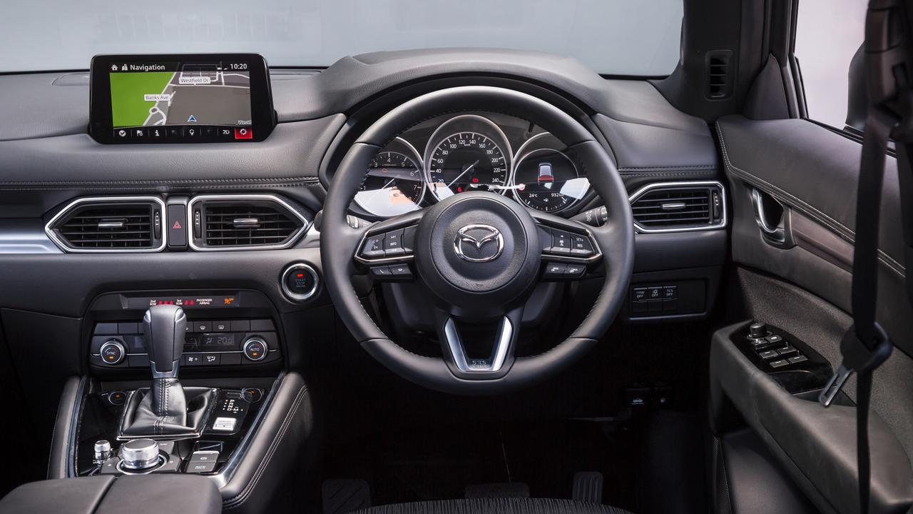 Mazda has a sharply styled cabin. Photo: Thomas Wielecki