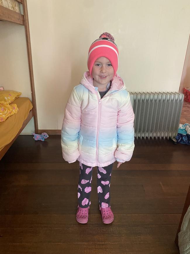 5 year old Indiana Fisher who is fighting ANE in Hobart.