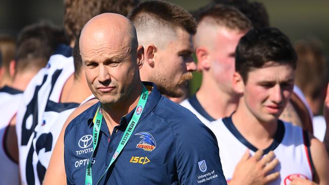 Nicks will coach his first AFL in front of an empty house due to the AFL’s coronavirus lockout. Picture: Quinn Rooney/Getty Images