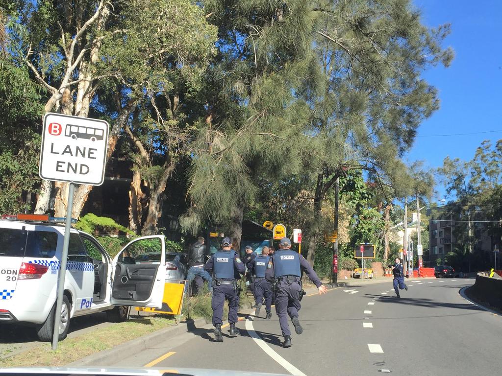 Police arrest Kayirici at Bondi in June 2016 after a car chase. Picture: James Dimovski