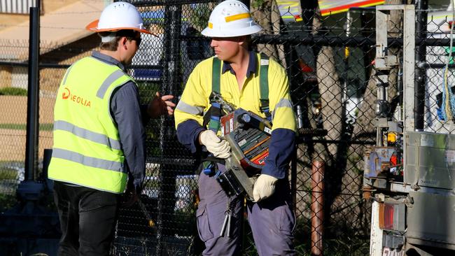 A body has been located down a sewerage drain near the Wynnum foreshore. Picture: AAP/image David Clark