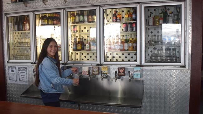 BEER O’CLOCK: Tash Calderley ready to open the doors of the Kingaroy Hotel this weekend. (Picture: Tristan Evert)