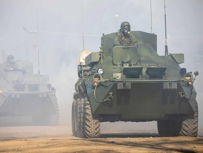 Russian armoured vehicles. Picture: Reuters