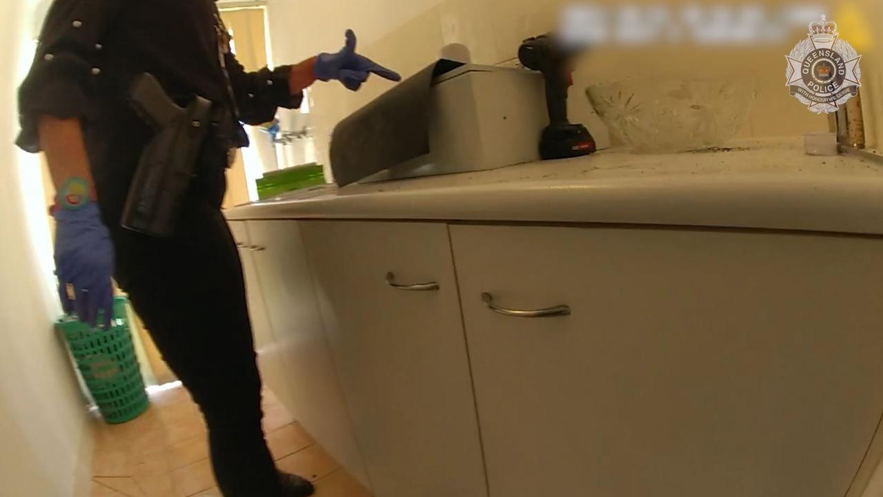 Moment police launch drugs raid on mum’s home