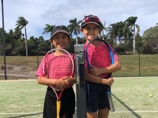 Tennis sisters (from left) Kira and Tori Russell have always shown plenty of ability. This pic of the pair from 2020. Picture: Supplied.