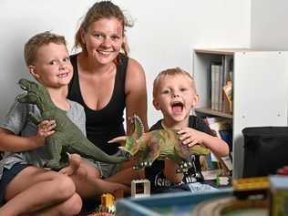 Emma McDermott, with Spencer, 6, and Cooper, 3, has established Emma's Family Day Care at Fernvale. Picture: Cordell Richardson