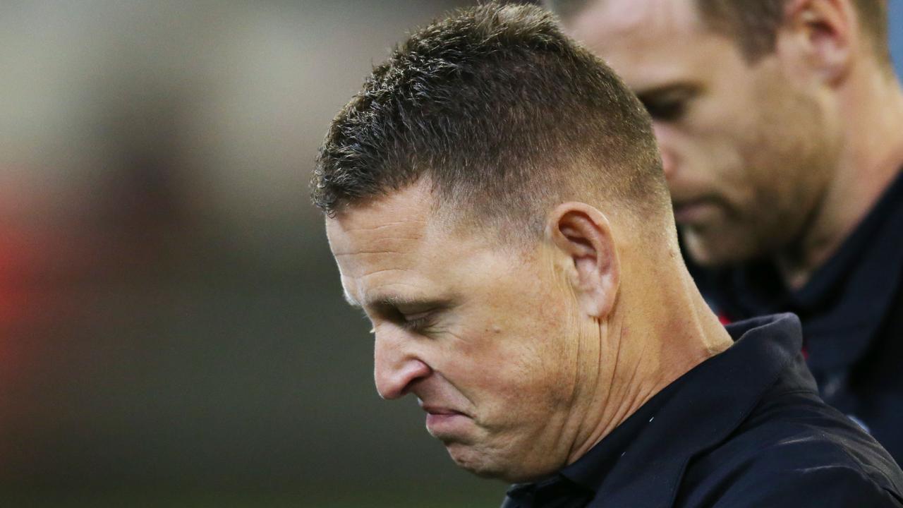 Brendon Bolton is under pressure to keep his job. Photo: Michael Dodge/AFL Photos/Getty Images.