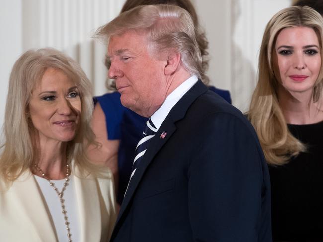 Kellyanne Conway said there are ‘hundreds’ of people who could qualify as a ‘senior’ official. Picture: AFP/Saul Loeb