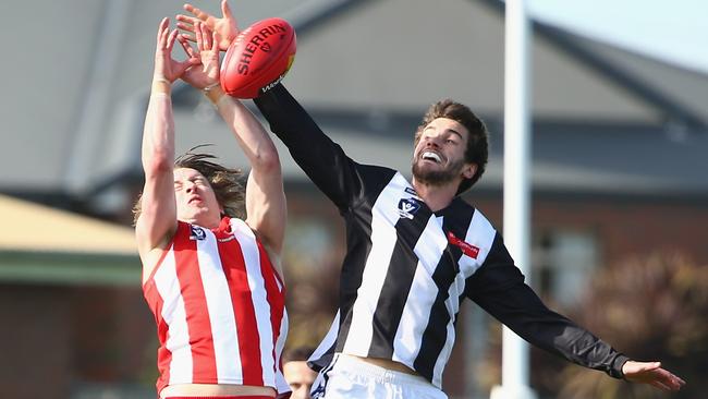 Action from the Mid Gippsland Football League grand finals at Morwell Recreation Reserve. Picture: Getty Images