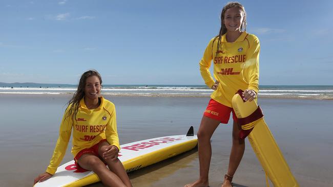 Teen lifesavers Amy Kenny, 15, and Hannah Keane, 15. Picture Yuri Kouzmin