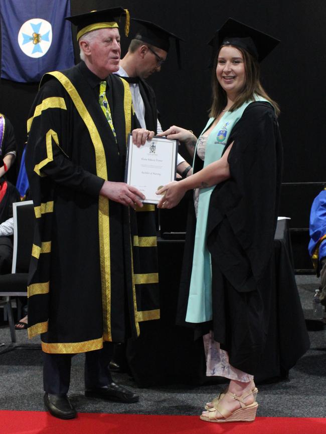 Kiana Trotter graduated with a Bachelor of Nursing at the CQUniversity graduation ceremony in Bundaberg on December 14, 2023.