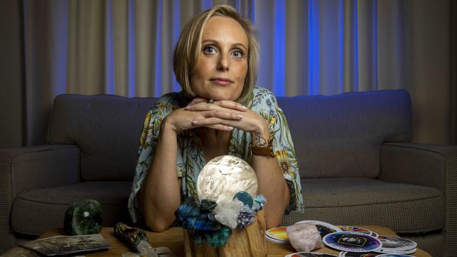 Melbourne psychic Julie Zdravkovska says it’s been “heartbreaking” to witness the “fear and anxiety” of young Victorians caused by Covid. Picture: Wayne Taylor