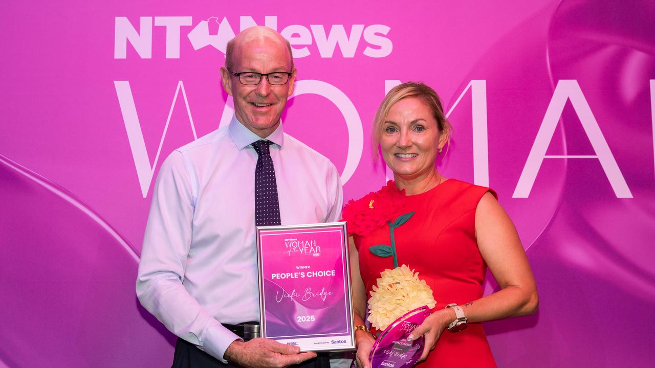 Vicki Bridge Winner of the People's Choice Presented by SANTOS at the 2025 NT NEWS Woman of the Year. Picture: Pema Tamang Pakhrin