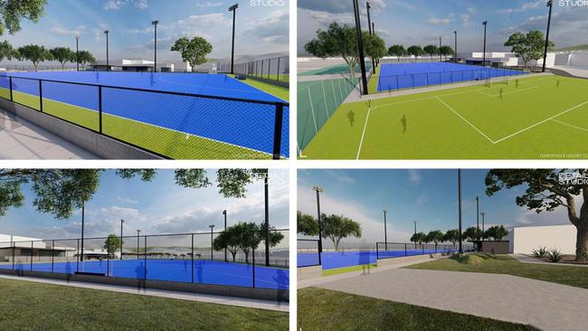 Concept images/ plans for Forestville Hockey Club on Unley High School. Pictures: Forestville Hockey Club website.