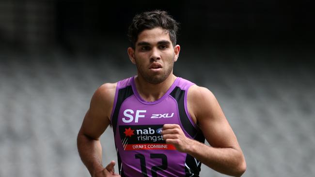 Stengle at the 2016 AFL draft combine. Picture: Mark Dadswell