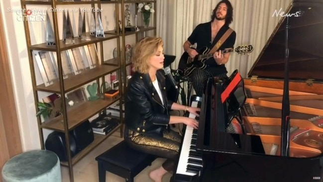 Delta Goodrem performs for One World: Together At Home