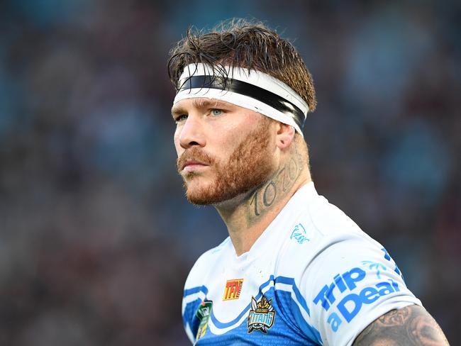 Titans player Chris McQueen looks on during the Round 14 NRL match between the Gold Coast Titans and the New Zealand Warriors at Cbus Super Stadium in Robina on the Gold Coast, Saturday, June 10, 2017. (AAP Image/Dave Hunt) NO ARCHIVING, EDITORIAL USE ONLY