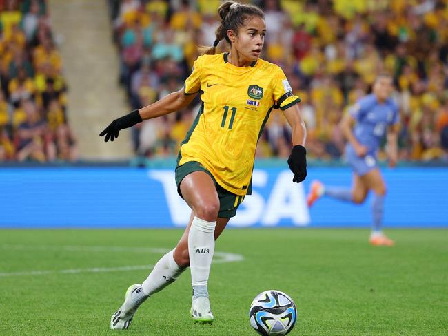 Mary Fowler’s role will as be as important defensively as it will be in attack. Picture: Elsa – FIFA/FIFA via Getty Images