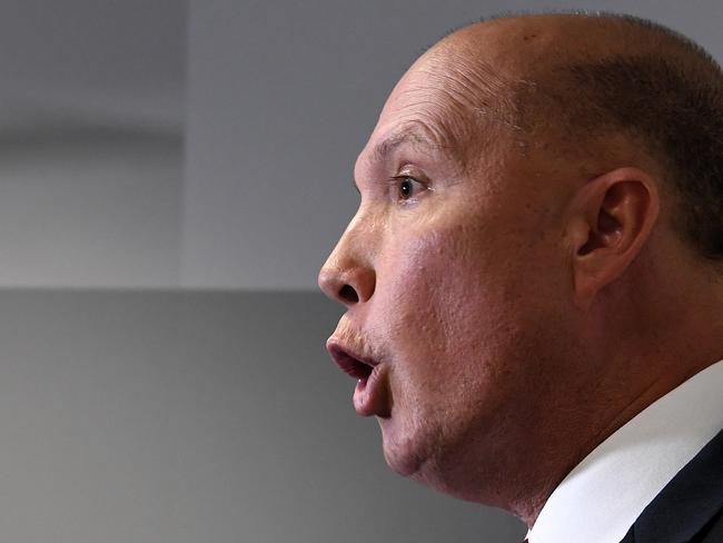 Federal Minister for Home Affairs Peter Dutton has denied bullying claims. Picture: AAP/Dave Hunt