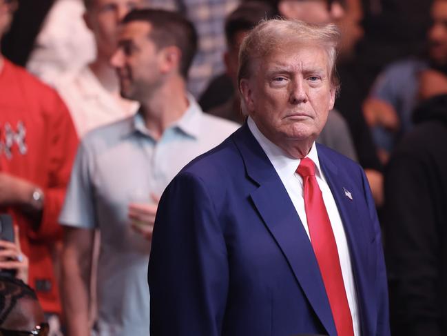 Former US president Donald Trump attends UFC 302 at the Prudential Centre in New Jersey after his conviction. Picture: Getty Images
