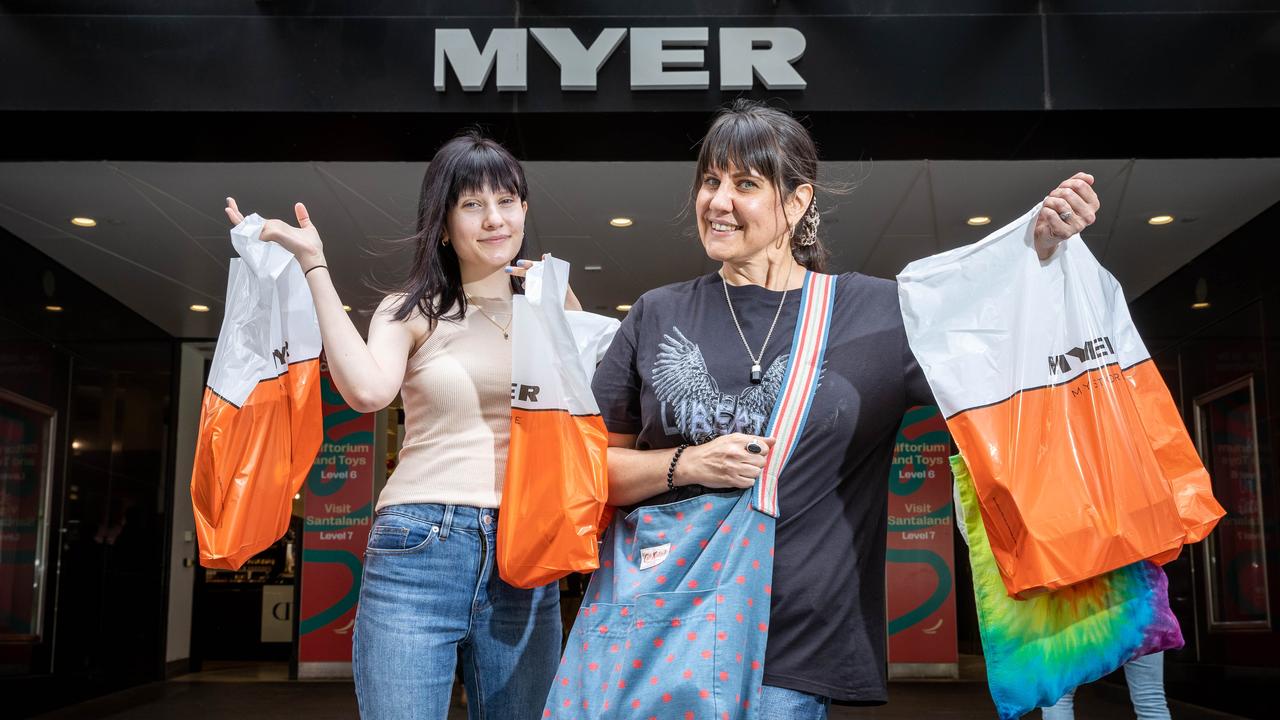 Myer was one of the few stocks in the green. Picture: Jake Nowakowski