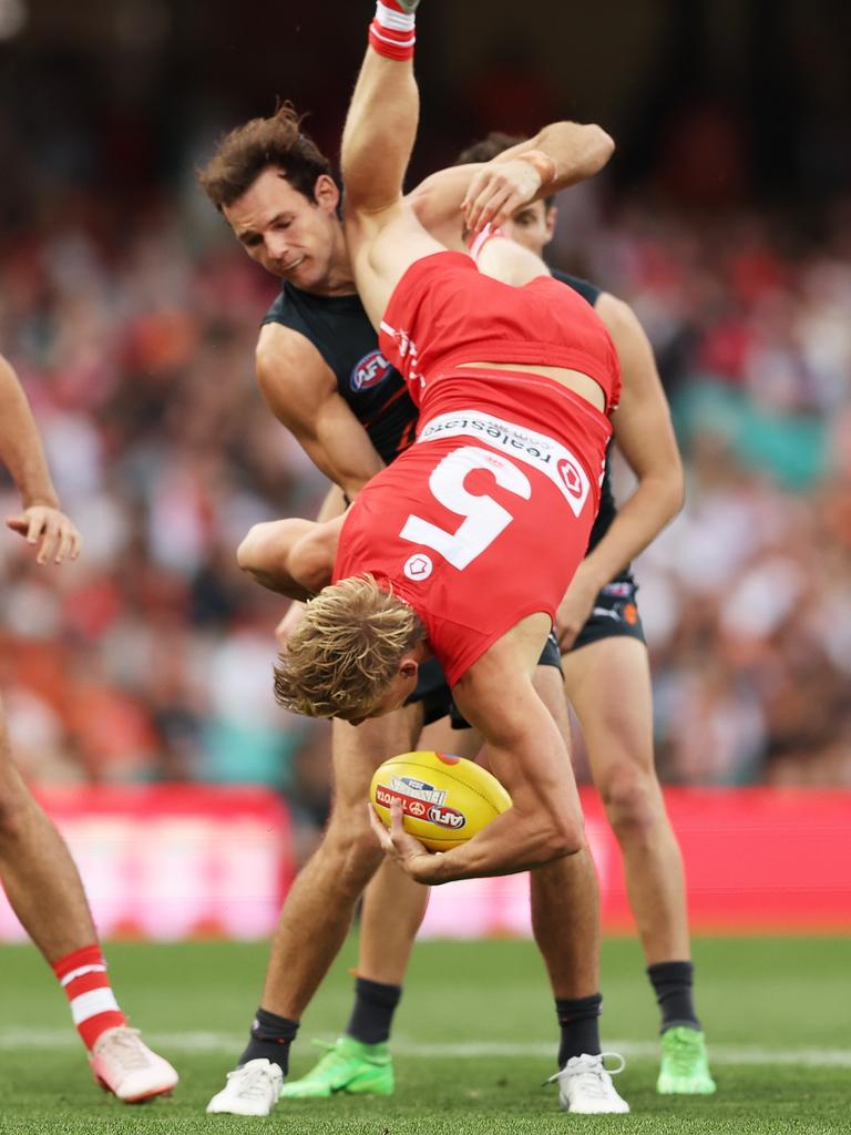 Buckley saved Heeney’s life. Photo by Matt King/AFL Photos/via Getty Images