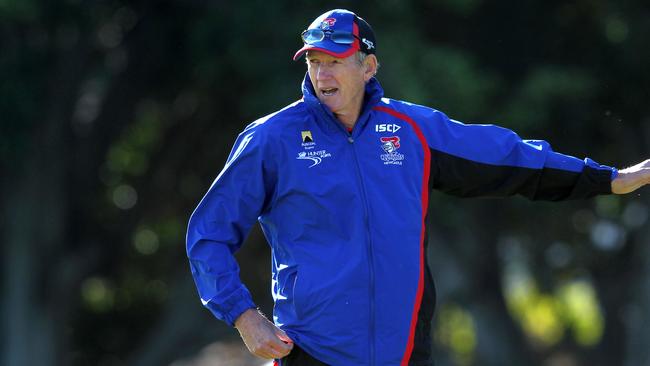 Wayne Bennett, coach of the Newcastle Knights at team training at Mayfield in Newcastle.