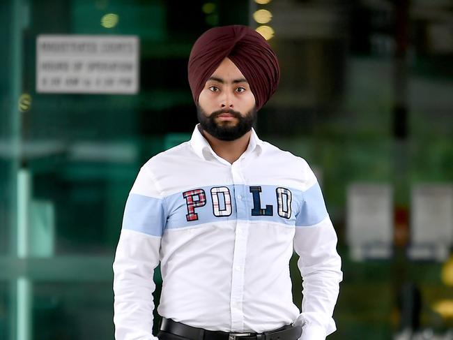 Gurpreet Singh outside Brisbane Magistrates Court. Picture: NCA NewsWire / John Gass