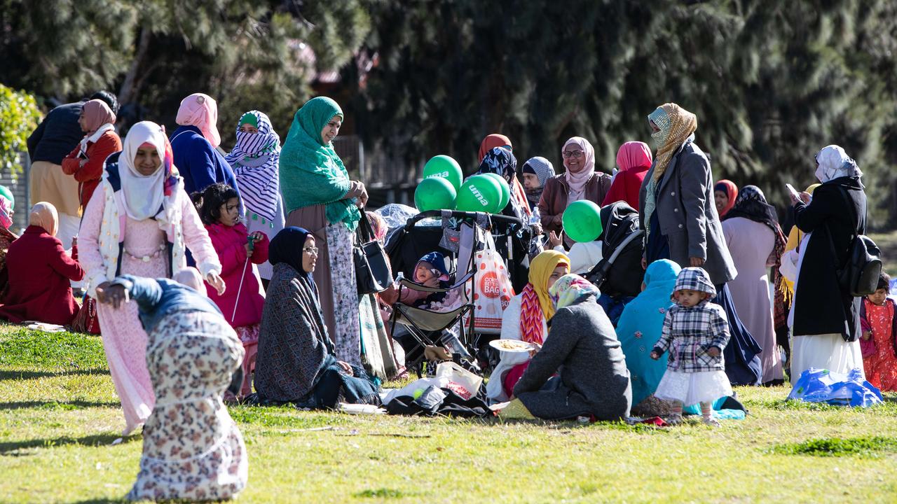 Families have fun at Eid al-Adha celebrations at Roberts Park, Greenacre. Picture: Julian Andrews. Photos can be purchased from newsphotos.com.au