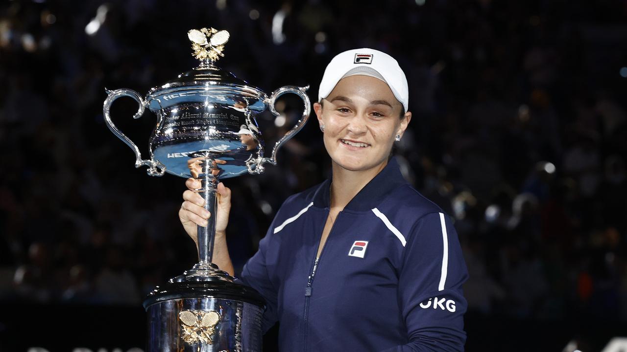 Barty walked away on top. (Photo by Darrian Traynor/Getty Images)