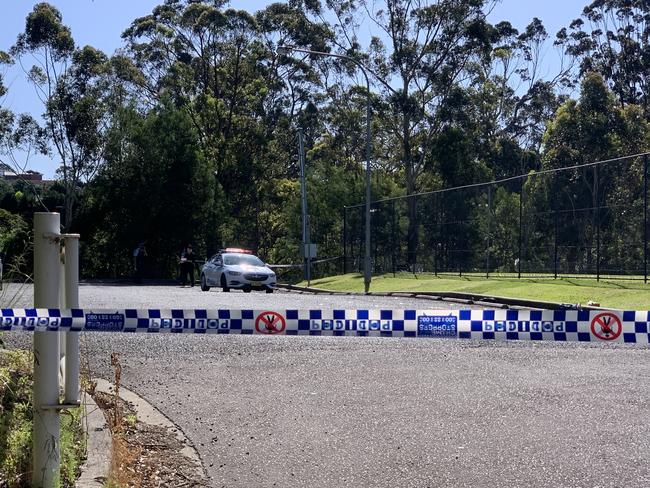 The quiet carpark where a stabbing took place in Fred Caterson Reserve.