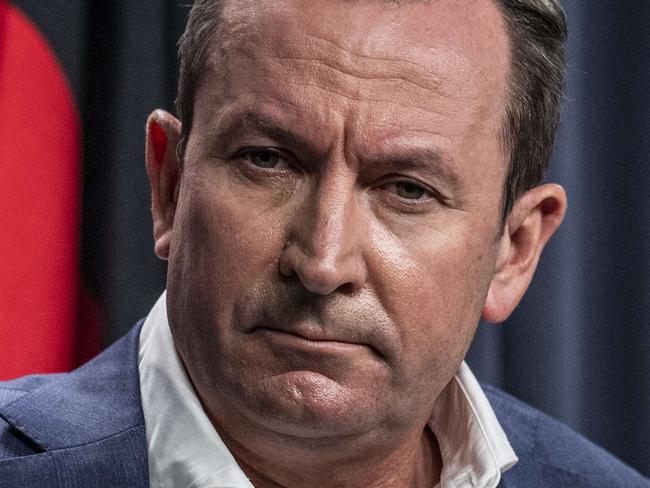 PERTH, AUSTRALIA  - NewsWire Photos APRIL 26, 2021: Premier of Western Australia, Mark McGowan speaks to the media on day 3 after the State Government ordered a three day lockdown when a man  was found to be Covid positive after leaving hotel quarantine. NCA NewsWire / Tony McDonough