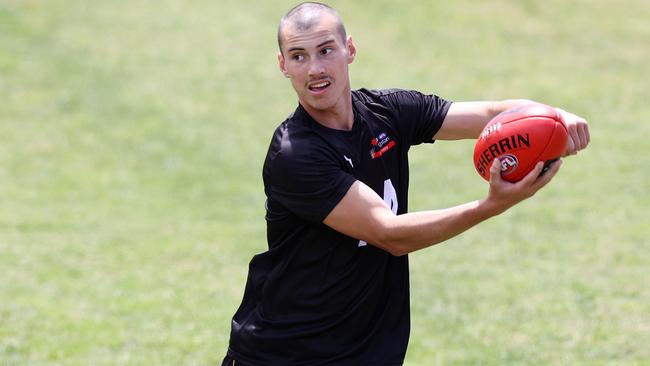 Joel Fitzgerald in action during the pre-draft training session. Picture: Michael Klein