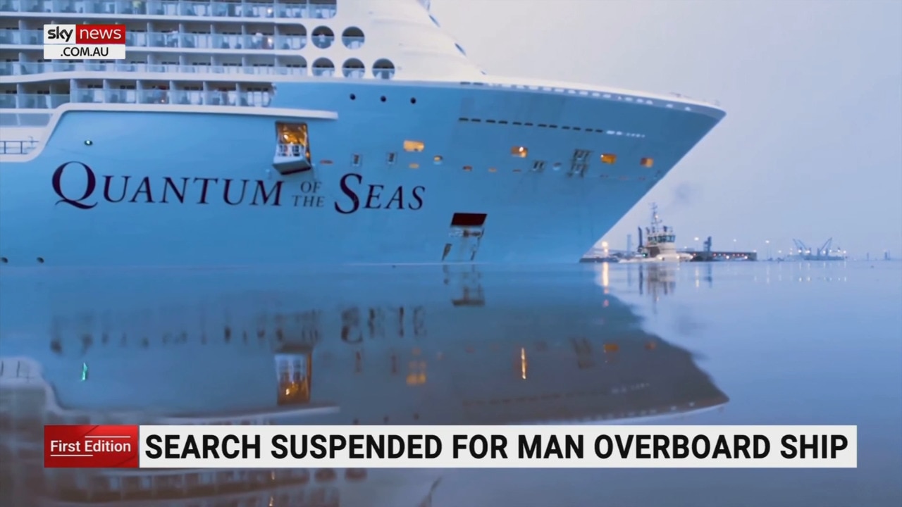 Search suspended for man overboard ship