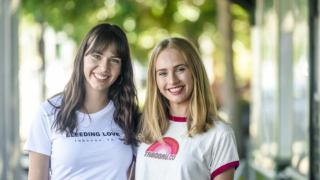 Eloise Hall and Isobel Marshall from TABOO. Picture: AAP/Roy VanDerVegt