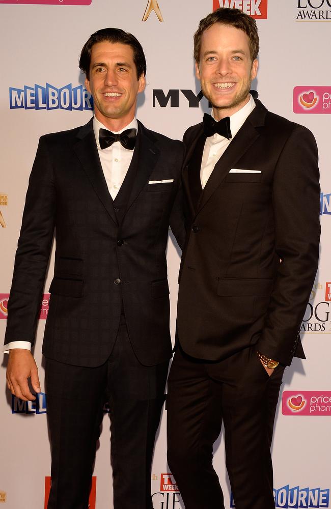 Dynamic duo: Andy Lee and Hamish Blake are again both up for gold. Picture: Jason Edwards