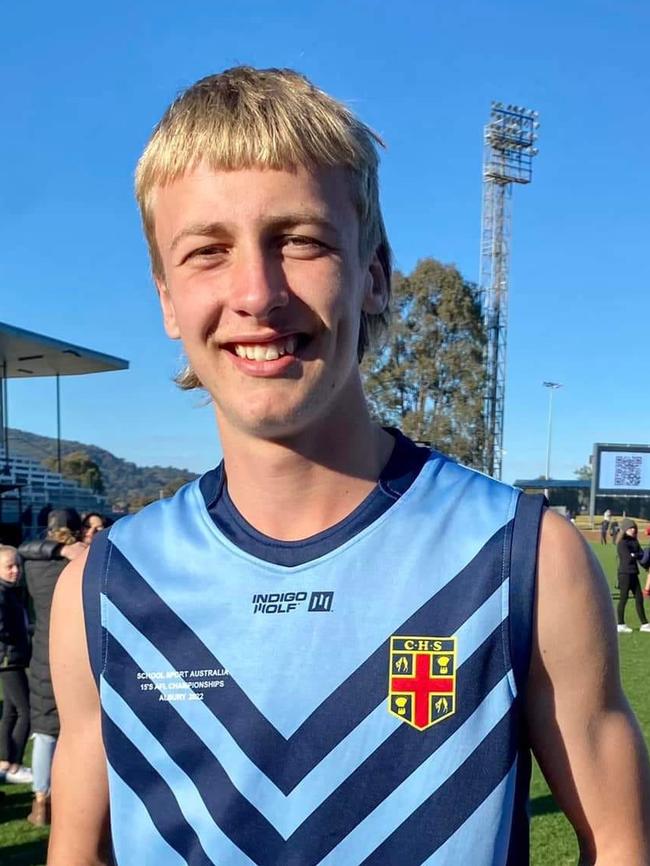 Max King was recently named in the under 15 All-Australian team in 2022. Photo: Cardiff Hawks.