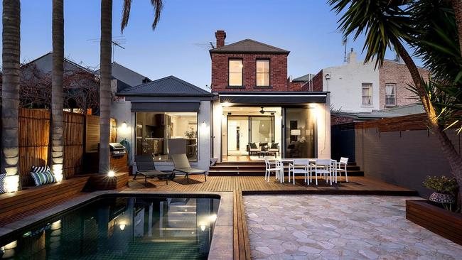 A resort-style backyard at 607 Canning Street, Carlton North.