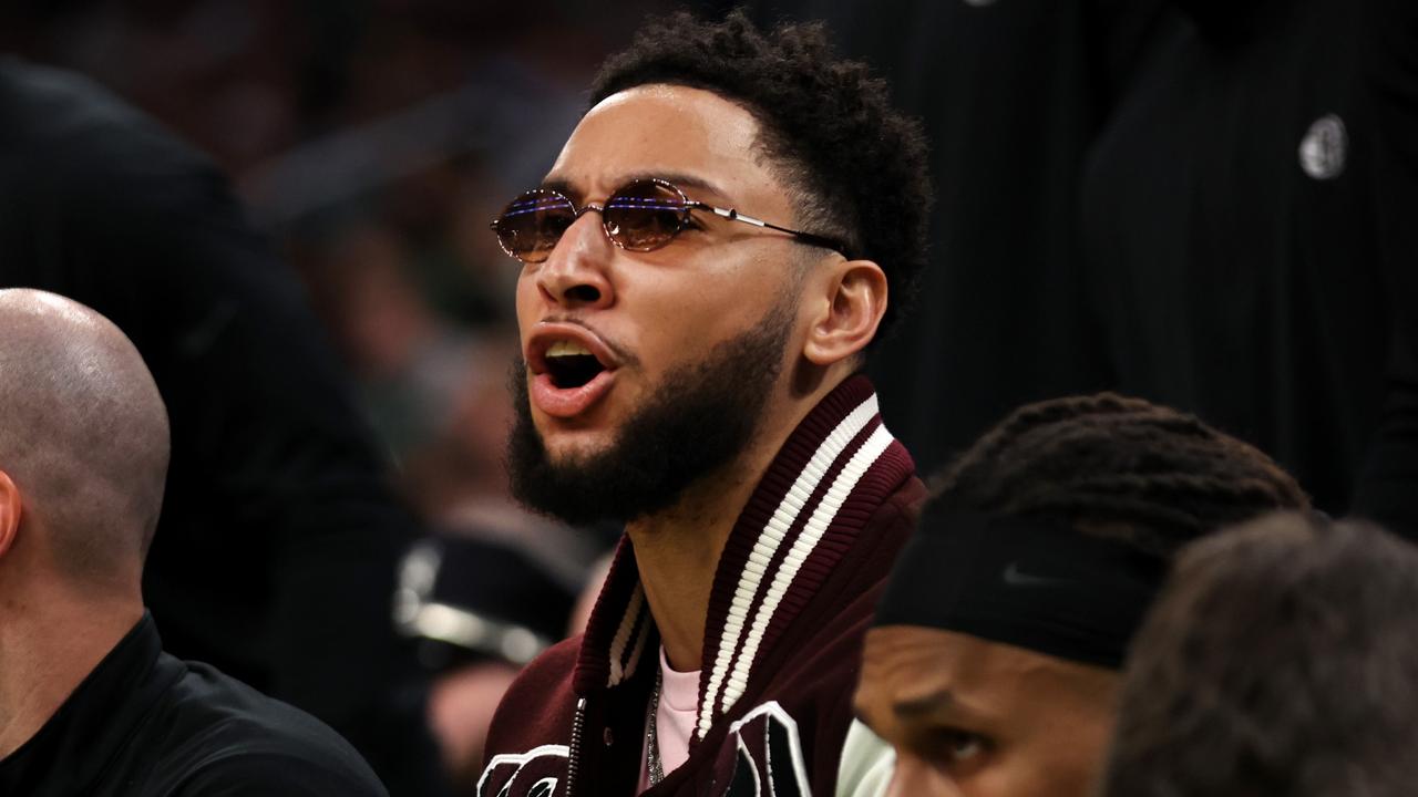 BOSTON, MASSACHUSETTS - APRIL 17: Ben Simmons #10 of the Brooklyn Nets sits on the bench during the first quarter of Round 1 Game 1 of the 2022 NBA Eastern Conference Playoffs against the Boston Celtics at TD Garden on April 17, 2022 in Boston, Massachusetts. (Photo by Maddie Meyer/Getty Images)
