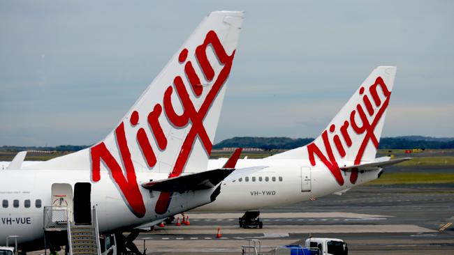 SYDNEY, AUSTRALIA - NewsWire Photos - SEPTEMBER 09, 2022: General generic editorial stock image of Virgin airplane at Sydney Domestic Airport. Picture: NCA NewsWire / Nicholas Eagar