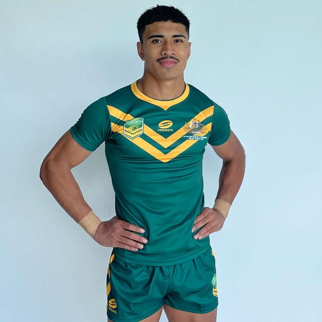 Deine Mariner pictured wearing his Australian Schoolboys playing gear Picture Supplied