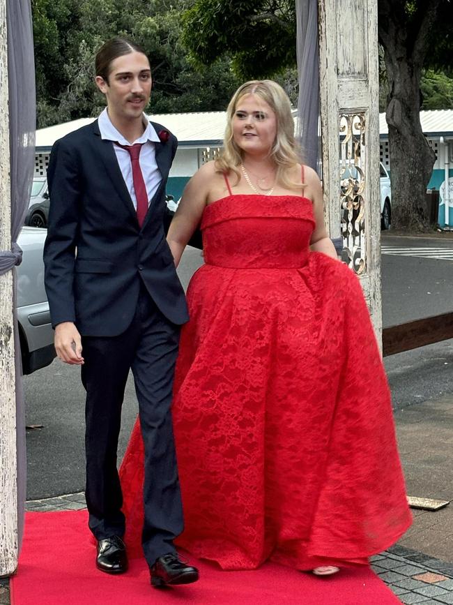 Students arrive at the Hervey Bay State High School formal.