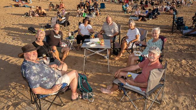 Phil Martyn, Sonia Martyn, Chris Lee, Deb Lee, Phil Hobbs, Jan Hobbs, Kim Saunders and Sav Saunders. Picture: Pema Tamang Pakhrin