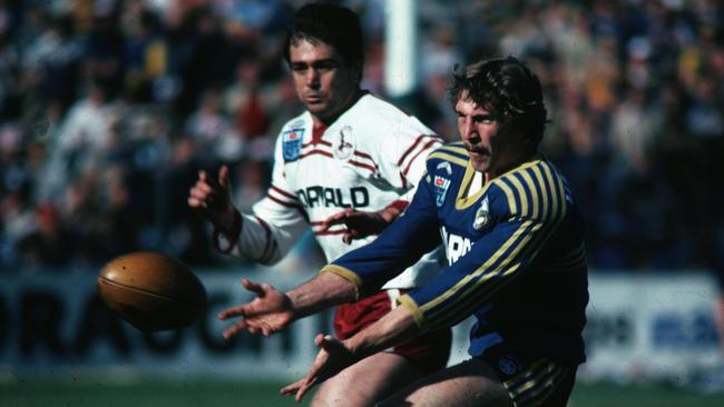 Eels great Brett Kenny during his playing days, which included four premierships.