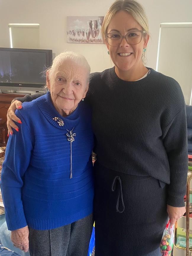 Adelaide great grandmother Helen Watson with granddaughter Melanie Lavis. Picture Melanie Lavis