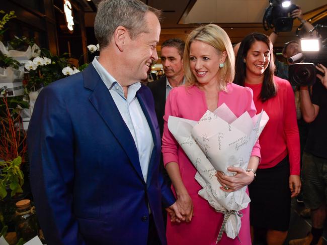 Chloe Shorten said she was embarrassed when Bill presented her with orange roses. Picture: Jason Edwards