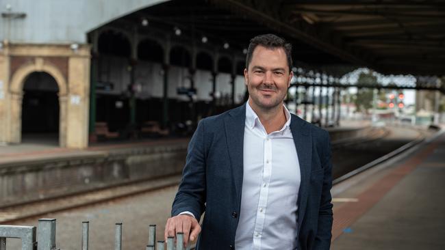 13-02-2023 Future Geelong – Nat Anson from Urbis at Geelong railway Station. Picture: Brad Fleet