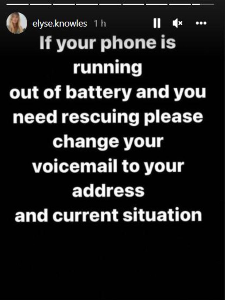 She later posted advising people to change their voicemails with their address so they could be helped. Picture: Instagram