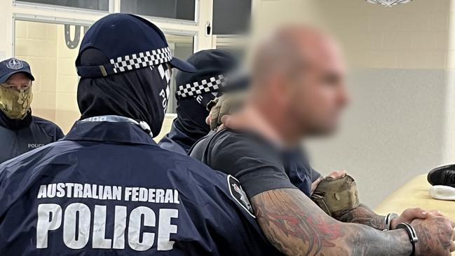 The AFP arrest team included members of the highly trained specialist response group.